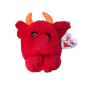 PUFFKINS 1997 Red Devil Plush Horns & Tail Halloween Limited Edition LE Toy